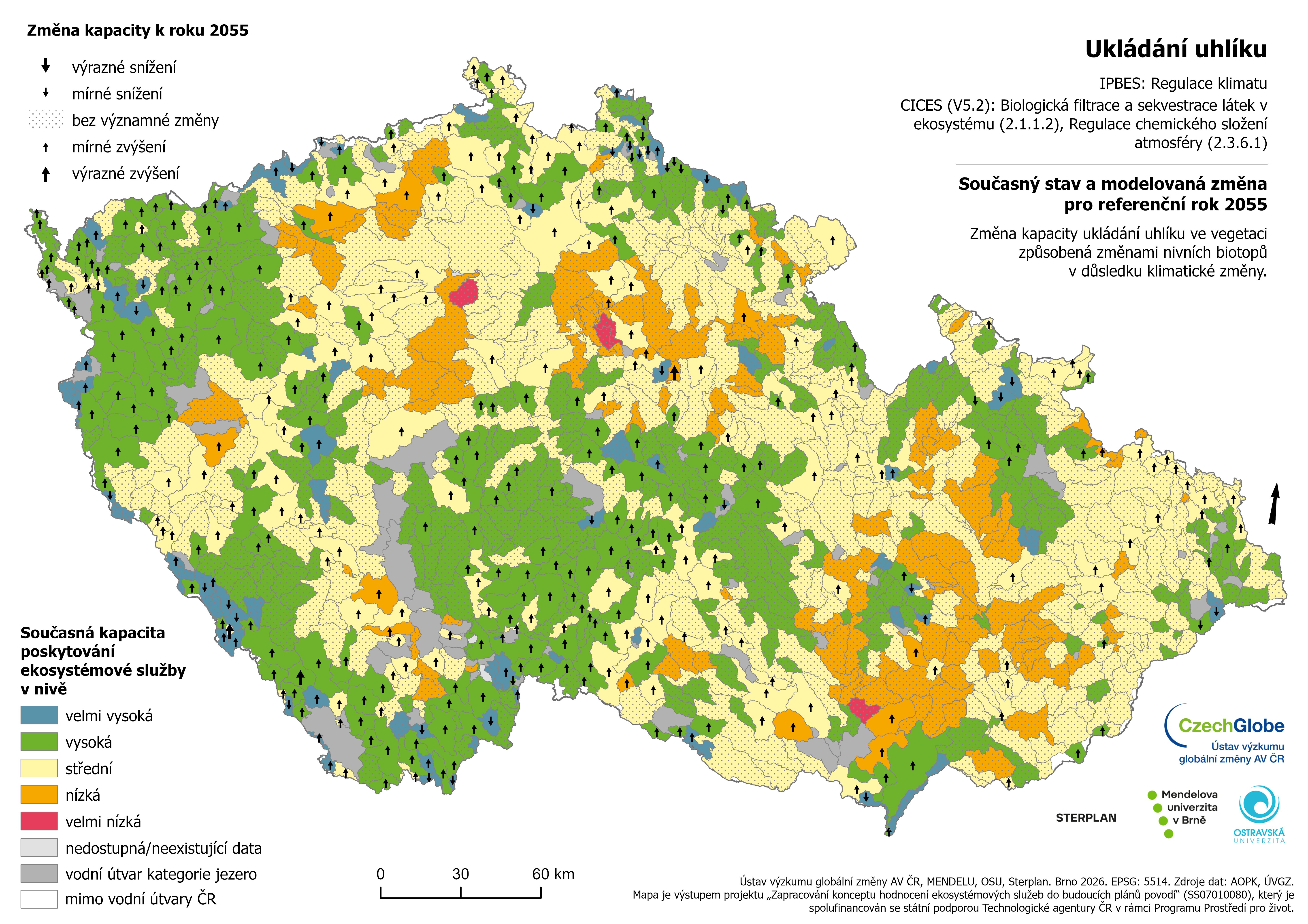 Modelovaná změna a porovnání se současným stavem Modelovaná změna a porovnání se současným stavem