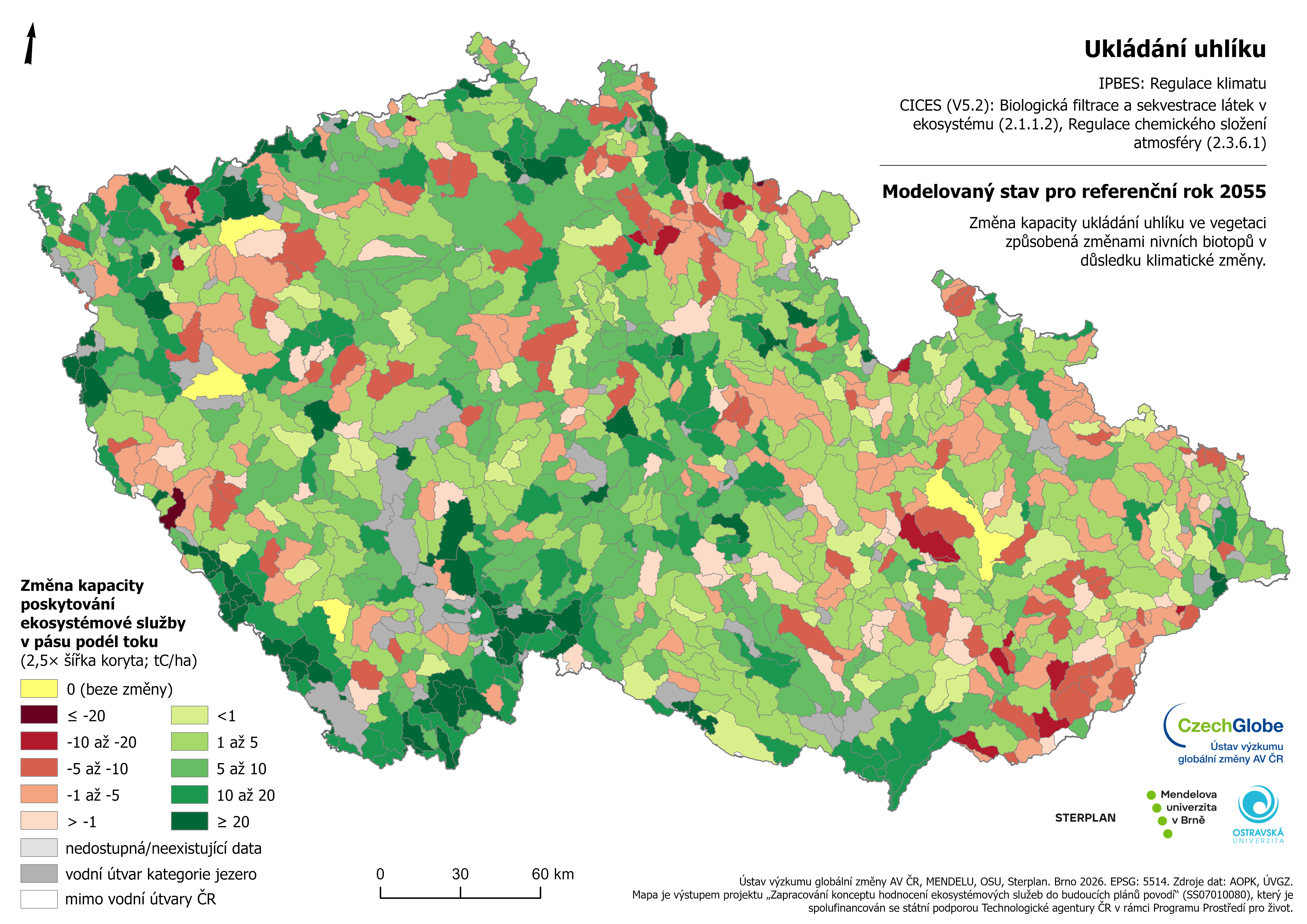 Modelled Change in Value for the 2035 and 2055 Reference Years
